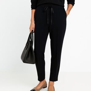Molly Bracken Classic Black Tapered Trousers Size L Career Office Business